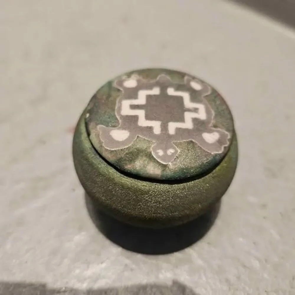 Signed Iridescent Pottery Jar 1